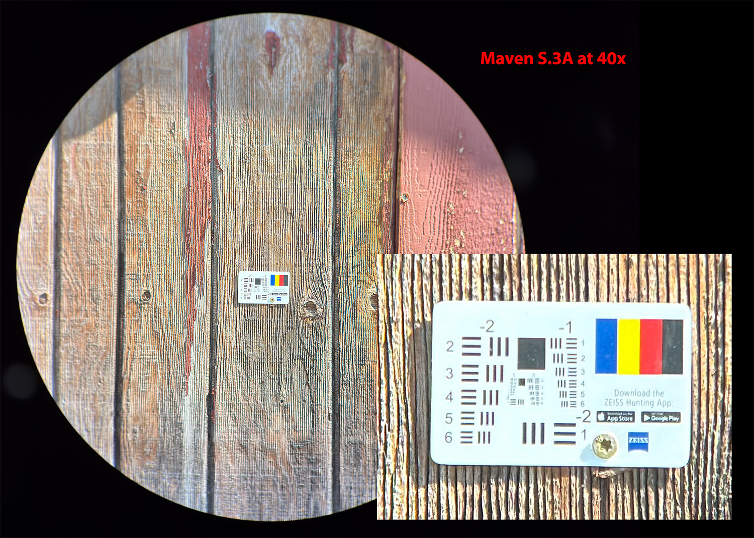 The Maven S.3 is well corrected for chromatic aberration in the center field